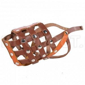 Намордник для собак кожа №5 38-15см Намордник для собак кожа №5 38-15см