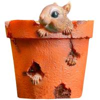 Зоокашпо Белка в глиняном горшке 718562/K197