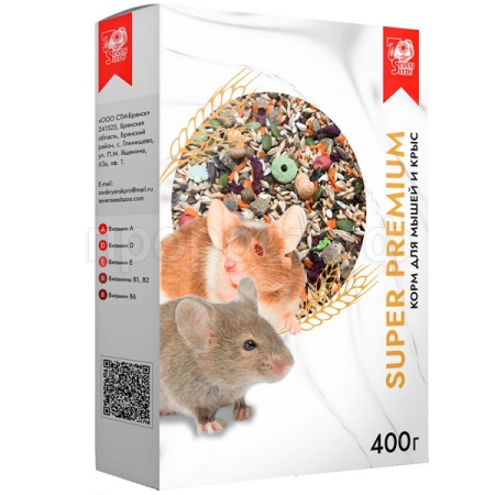 Грызуны SEVEN SEEDS SUPERPREMIUM д/декор.мышей и крыс 400г/12шт/S216 ЧЗ