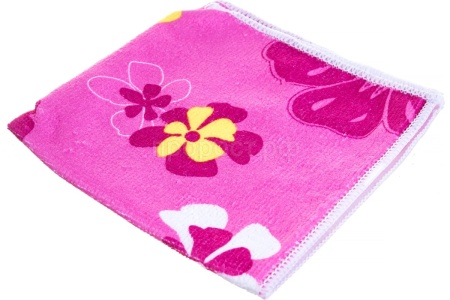 Салфетка д/уборки 30*30см с рисунком, микрофибра, розовый 310210/40шт/Рыжий Кот