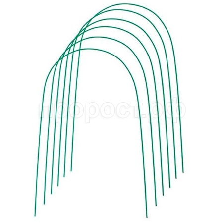 Дуга парниковая 4м металл в ПВХ набор 6шт d9*10мм (4*1,7*1м) зеленый/шт/Л