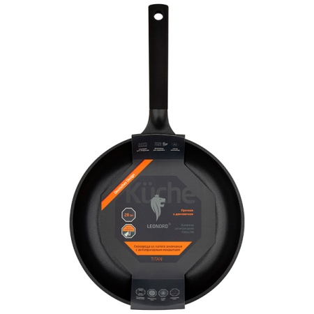 Сковорода алюмин. D28см TITAN  с антиприг. дно 111206 /шт/ Leonord 