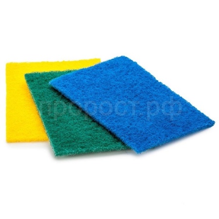 Губка абразивная 100*140мм (3шт) 002931 /160шт/Рыжий кот