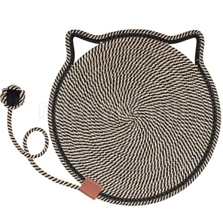 Когтеточка-коврик с хвостом 50см КД-74 коричневый