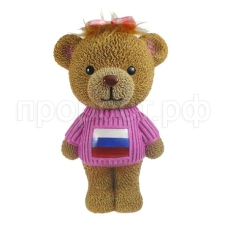 Копилка Мишка плюшевый в свитере с бантиком(флаг)L15W18H28см 713141/SK064 Копилка Мишка плюшевый в свитере с бантиком(флаг)L15W18H28см 713141/SK064