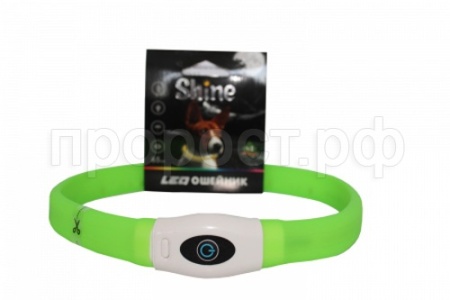 Ошейник светящийся Лэд USB силиконовый 2,5*65см зеленый/ЦФ9ПЛЮСзел/Евро Ошейник светящийся Лэд USB силиконовый 2,5*65см зеленый/ЦФ9ПЛЮСзел/Евро