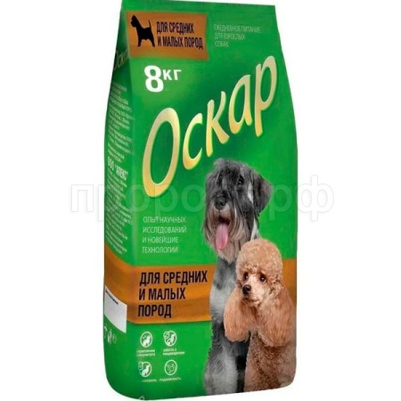 Корм для собак средних и малых пород Оскар 8кг/1226 Корм для собак средних и малых пород Оскар 8кг/1226