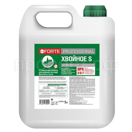 Бона Форте Professional Хвойное S 5л для низкорослых и молодых растений Бона Форте Professional Хвойное S 5л для низкорослых и молодых растений