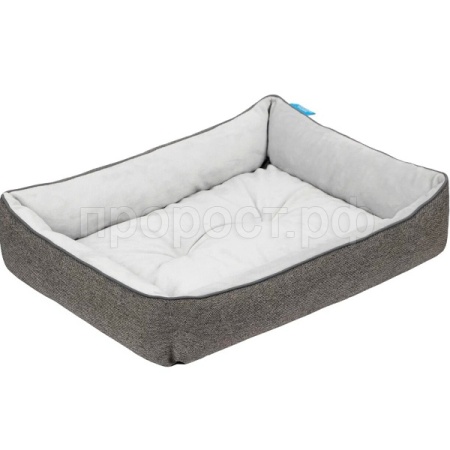 Лежанка ЛОФТ ФРЕЙМ плюш рогожка XS 40х32х10см ЛФ-50 серый