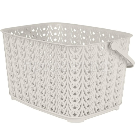 Корзина д/хранения Plast Team Melange 3л с ручкой молочный туман РТ4086 /10шт/ПТ