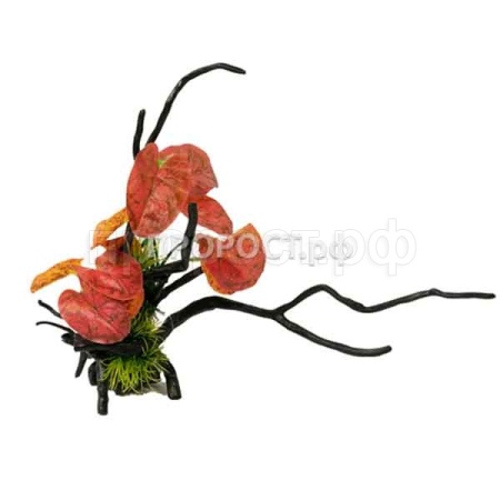 Грот Decor 206 Коряга с растением 27*22*24см