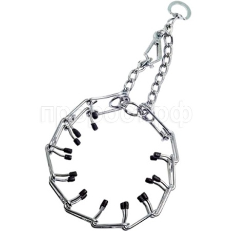 Ошейник строгий быстросъемный с резиновыми наконечниками хром 3мм*55см/26455302/Каскад Ошейник строгий быстросъемный с резиновыми наконечниками хром 3мм*55см/26455302/Каскад