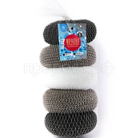 Губка д/посуды (5шт набор) пластик МДУ-05/ЧБС /100шт/ АкваМаг