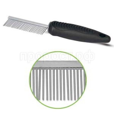 Расческа редкая с метал.зубьями 18см/ТК9620/Евро
