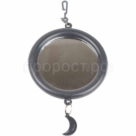 Игрушка д/птиц Zoo-M Зеркало большое с пластиковым подвесом блистер серое/5015 Игрушка д/птиц Zoo-M Зеркало большое с пластиковым подвесом блистер серое/5015