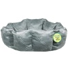 Лежанка круглая с подушкой серая 52*20см/DONBARON