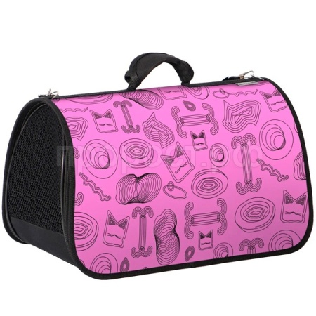 Сумка переноска ХАРД ДИЗАЙН ИИ  L 46*27*28см СП-120 розовый