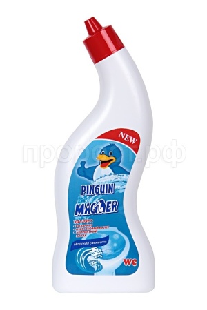Чистящее ср-во д/туалета Магический пингвин Морская свежесть гель 500гр*14