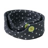 Лежанка овальная стеганая поролоновая хлопок Звездное Небо 52*46*20см/DONBARON