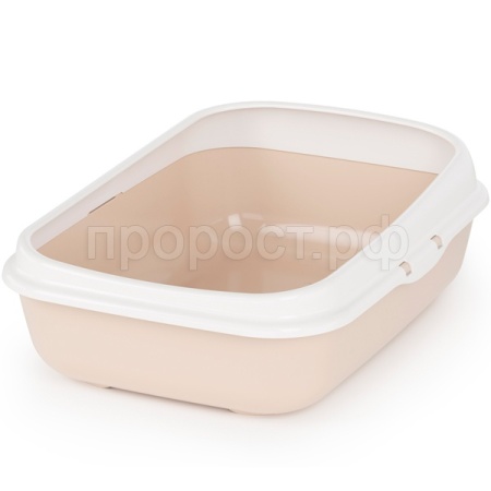 Туалет д/кошек малый глубокий с бортом бежевый/8шт/М8545