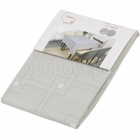 Скатерть 137*183 LINEN серый /ST-1116G/Перспектива