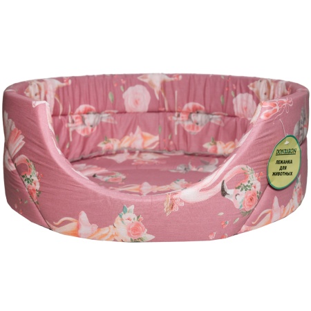 Лежанка овальная стеганая поролоновая хлопок ЗОО МИКС 52*46*20см/DONBARON Лежанка овальная стеганая поролоновая хлопок ЗОО МИКС 52*46*20см/DONBARON