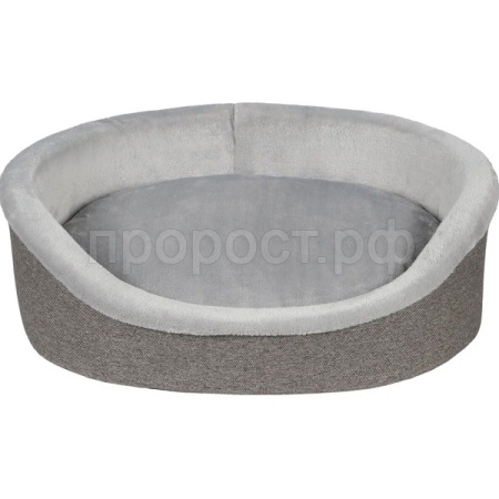 Лежанка ЛОФТ ЧИЛЛ рогожка мех L 53*43*16см ЛФ-7 серый