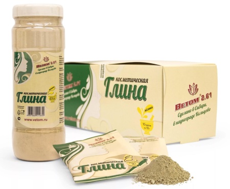 П Глина косметическая Ветом желтая 10г 2.61 "Исследовательский Центр" Россия