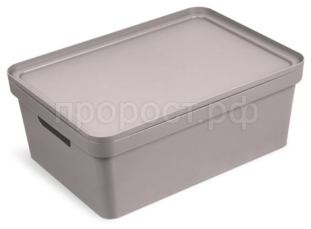 Ящик(коробка) д/хранения Фортуна 38*28*15см коричнево-серый С746КРСЕР /6шт/Мартика