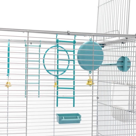 Клетка д/птиц ЛОРА-3 ECO 58*40*126см (укомплект) 3 секции бирюзовая/4612/Дарэлл Клетка д/птиц ЛОРА-3 ECO 58*40*126см (укомплект) 3 секции бирюзовая/4612/Дарэлл