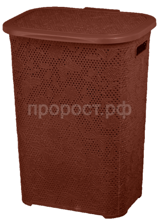 Корзина д/белья Бабочка 60л коричневый 16032 /5шт/Арз