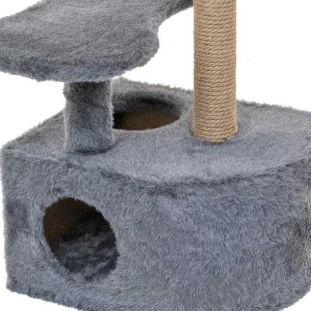 Когтеточка Домик ЧИП круглый с полкой, столбик джут 48*51*h71см дымчатый/8347/Дарэлл Когтеточка Домик ЧИП круглый с полкой, столбик джут 48*51*h71см дымчатый/8347/Дарэлл