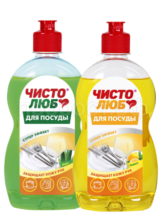 Моющее ср-во д/посуды Чистолюб 500г Сочный лимон /21шт/