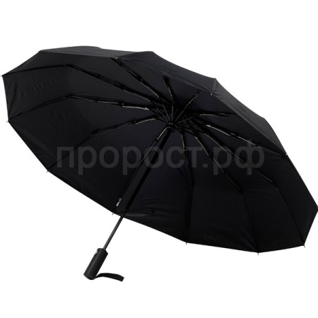 Зонт складной CLASSIC автомат. 108см черный 108788 /60шт/Рыжий Кот