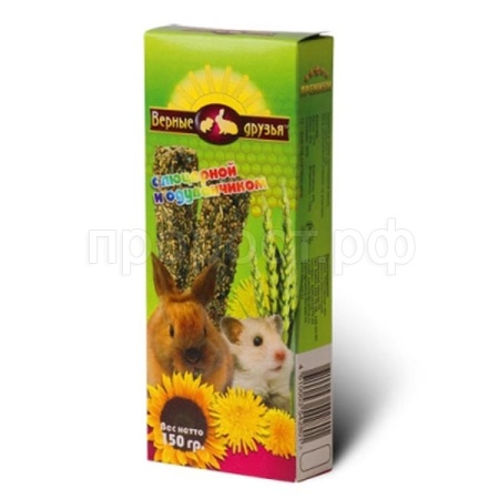 Лакомство д/грыз Палочки Верные друзья Люцерна/одуванчик 150гр/15шт/
