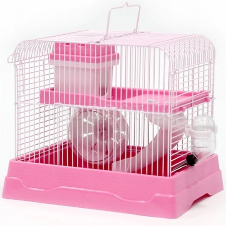 Клетка д/грыз N1 ДКг187роз прямоугольная укомплектованная розовая 30*23*25,7см/12шт/Евро 