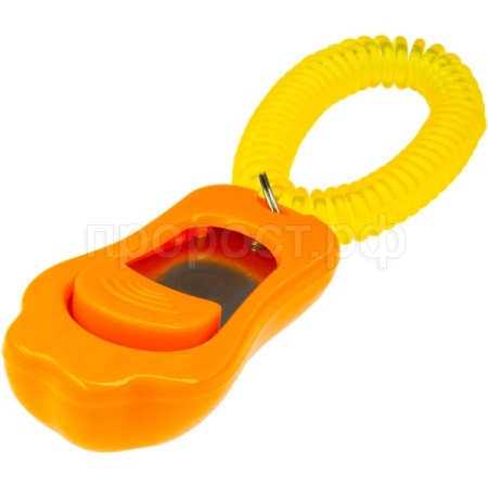Кликер ZooOne трёхтоновый в форме лапки с браслетом оранжевый 1016-12/Пет Лайн Кликер ZooOne трёхтоновый в форме лапки с браслетом оранжевый 1016-12/Пет Лайн