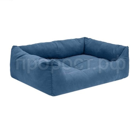 Лежанка прямоуг. пухлая №3 Манеж-бархат синий 65*49*16см/94433син/Дарэлл