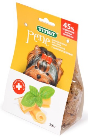 Лакомство для собакПеченье PENE с сыром и зеленью 200гр /7119/ Лакомство для собакПеченье PENE с сыром и зеленью 200гр /7119/