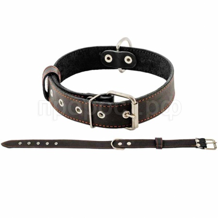 Ошейник кожа 35мм 1сл Стандарт 54-66см черный/010035черн/Дарэлл Ошейник кожа 35мм 1сл Стандарт 54-66см черный/010035черн/Дарэлл