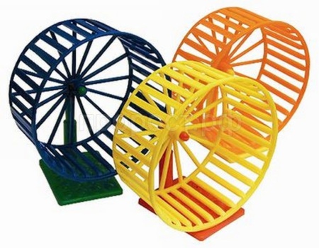 Игрушка д/грыз Колесо D100 Пластик на подставке/16943/40шт/Биосфера