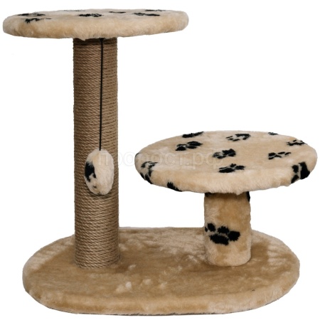 Когтеточка с двумя полками круг джут беж с игрушкой 37*57*55см/DONBARON Когтеточка с двумя полками круг джут беж с игрушкой 37*57*55см/DONBARON