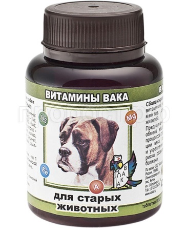 Витамины для пожилых собак ВАКА  Витамины для пожилых собак ВАКА