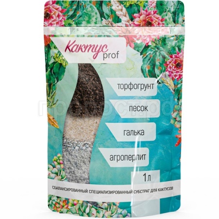 Субстрат Кактус PROF 1л Скорая Помощь 10шт дой-пак СЗТК