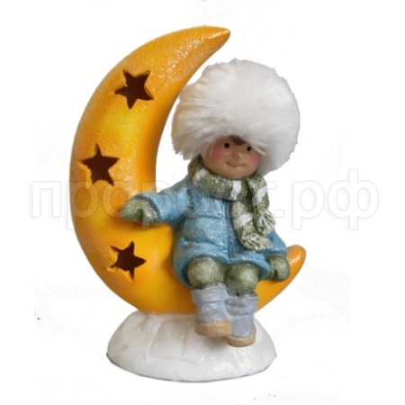 Фигура Девочка сидит на месяце L14W7H17  716414/W241