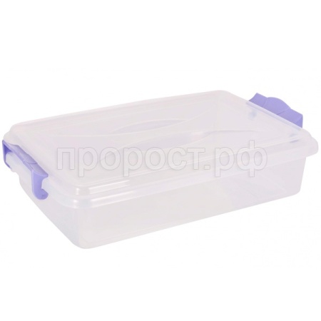 Контейнер д/хранения 4,5л прямоуг. с ручками плоский М574 /10шт/Альтерн