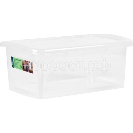 Ящик д/хранения 7л Keeplex Laconic с крышкой прозрачный кристалл KL2502 /6шт/ПР