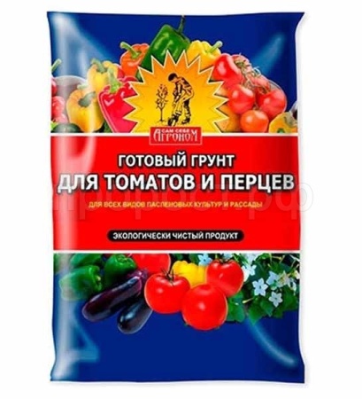 Грунт Агроном для томатов и перцев 20л