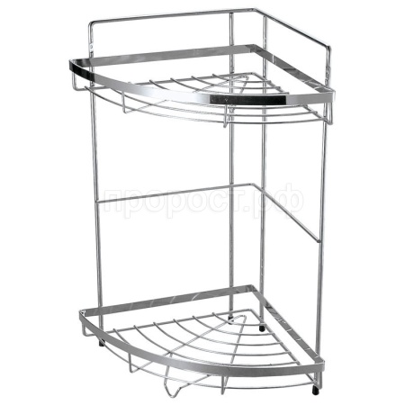 Полка угловая 2-х ярусн. COZY-CR-2 металл, крепление шуруп 312067/6шт/Рыжий Кот