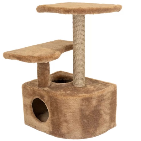 Когтеточка Домик ЧИП круглый с полкой, столбик джут 48*51*h71см коричневый/8347/Дарэлл Когтеточка Домик ЧИП круглый с полкой, столбик джут 48*51*h71см коричневый/8347/Дарэлл